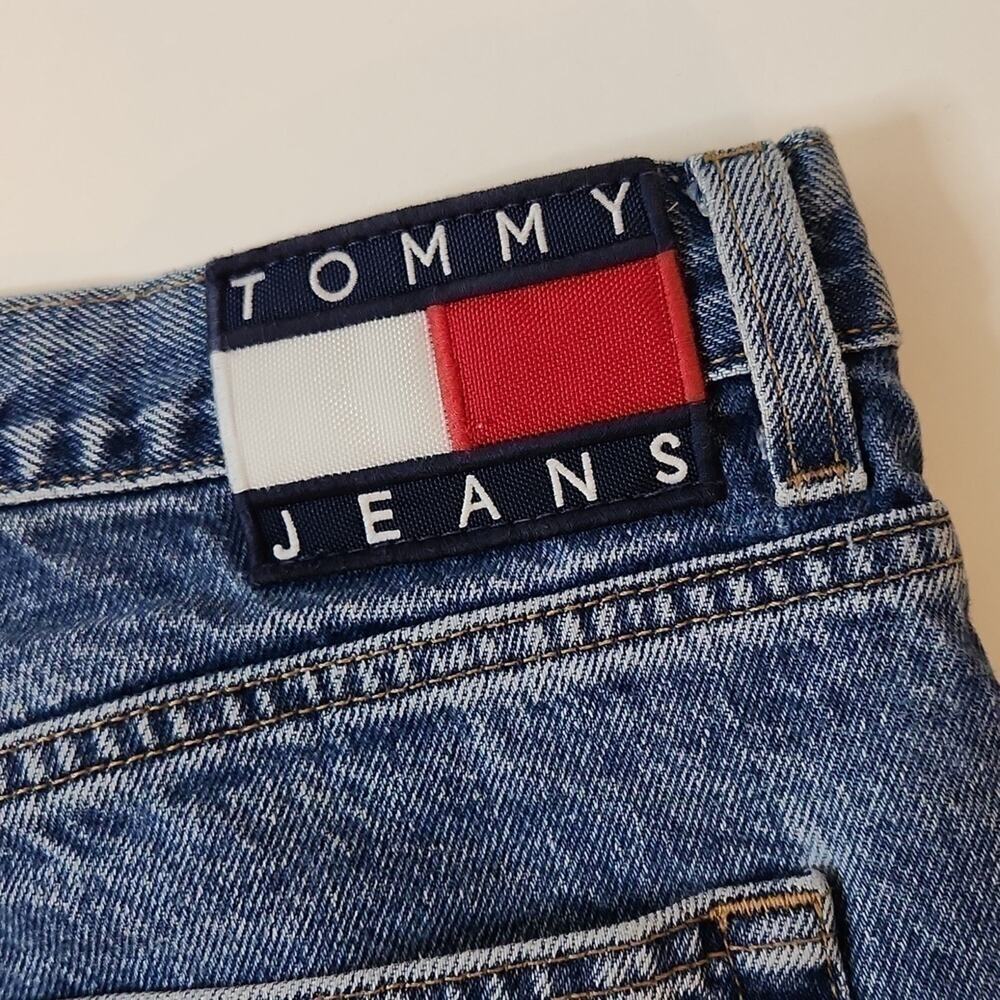 Vintage Tommy Hilfiger Y2K Denim Jeans Medium Wash Large Logo Men's Sz 40/32 - Picture 7 of 16